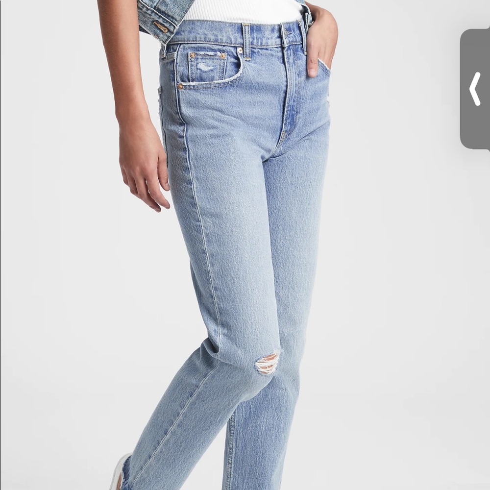 Sky High Distressed Straight Leg Jeans